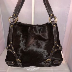 Aqua Madonna Dark Brown Cowhide Bag
